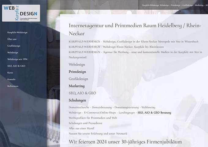 Kurpfalz Webdesign Imhof | Wiesenbach Raum Heidelberg